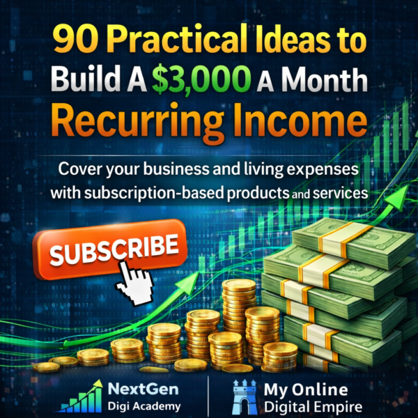 90 Practical Ideas To Build A $3,000 A Month Recurring Income ebook
